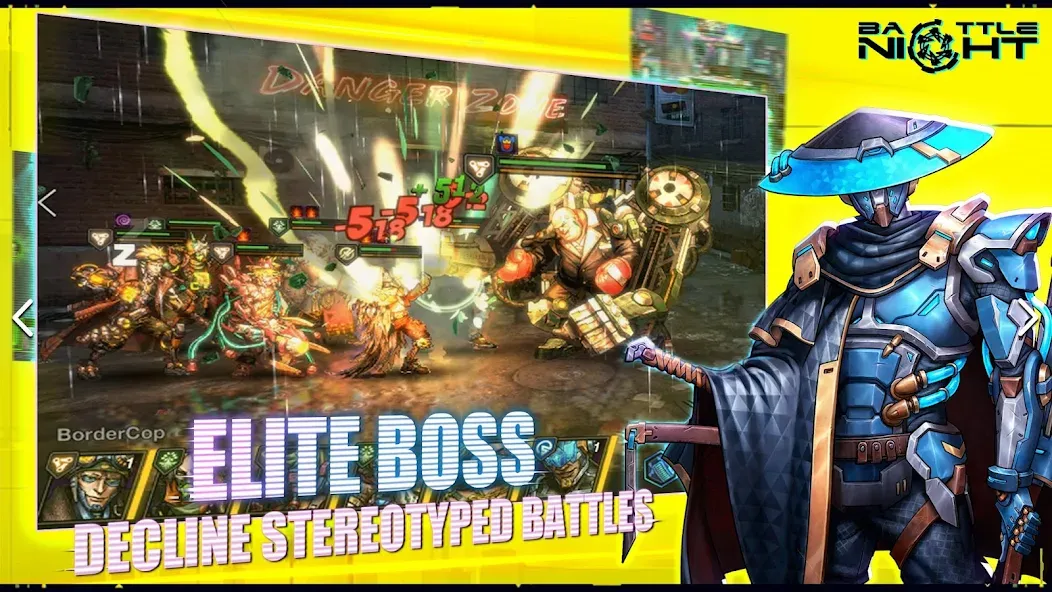 Battle Night: Cyberpunk RPG [MOD: безлимитные ресурсы и усиленные герои] Screenshot 2