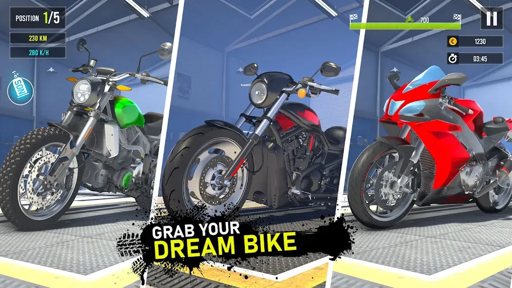 Moto Traffic Bike Race Game 3d [MOD: безлимитные деньги и топливо] Screenshot 2