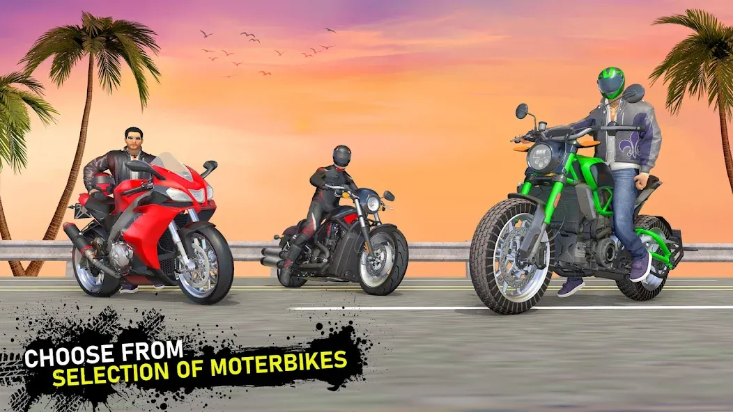 Moto Traffic Bike Race Game 3d [MOD: безлимитные деньги и топливо] Screenshot 4