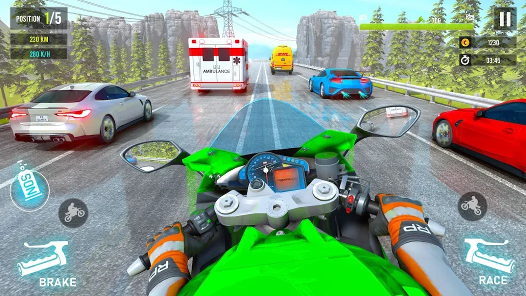 Moto Traffic Bike Race Game 3d [MOD: безлимитные деньги и топливо] Screenshot 5
