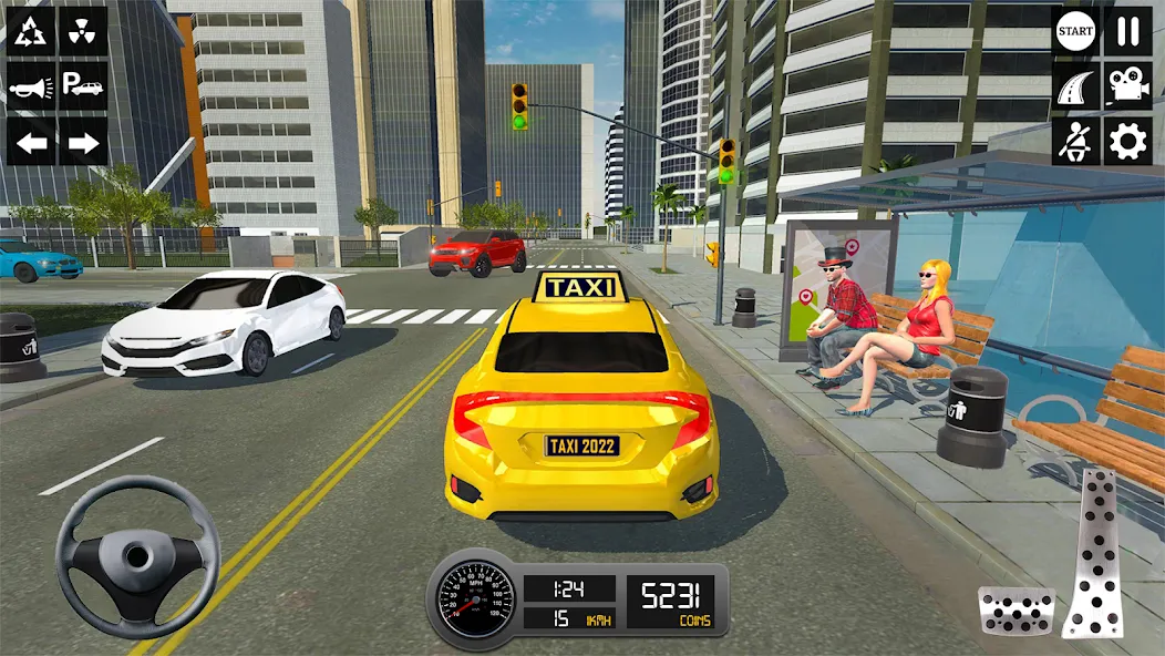 Taxi Simulator 3d Taxi Sim [MOD: безлимитные деньги и все машины открыты] Screenshot 2