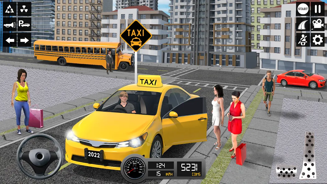 Taxi Simulator 3d Taxi Sim [MOD: безлимитные деньги и все машины открыты] Screenshot 4
