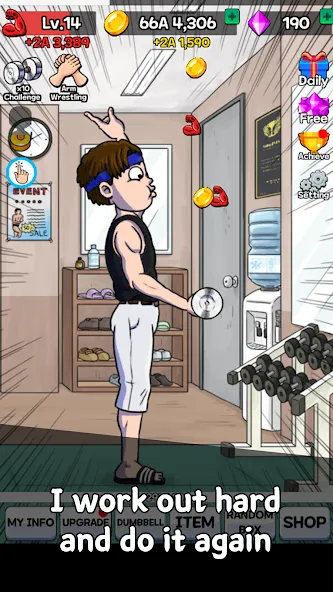 Arm Wrestling Clicker [MOD: безлимитные деньги и усиленная сила] Screenshot 4