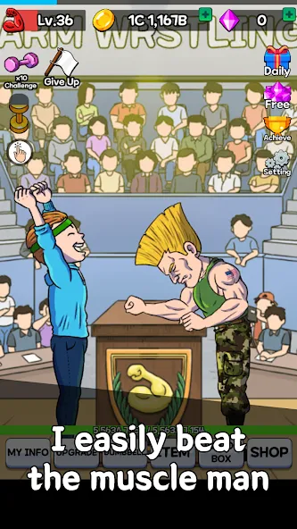 Arm Wrestling Clicker [MOD: безлимитные деньги и усиленная сила] Screenshot 5