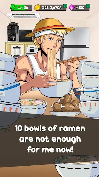 Food Fighter Clicker Games [MOD: много денег и энергии] Screenshot 2