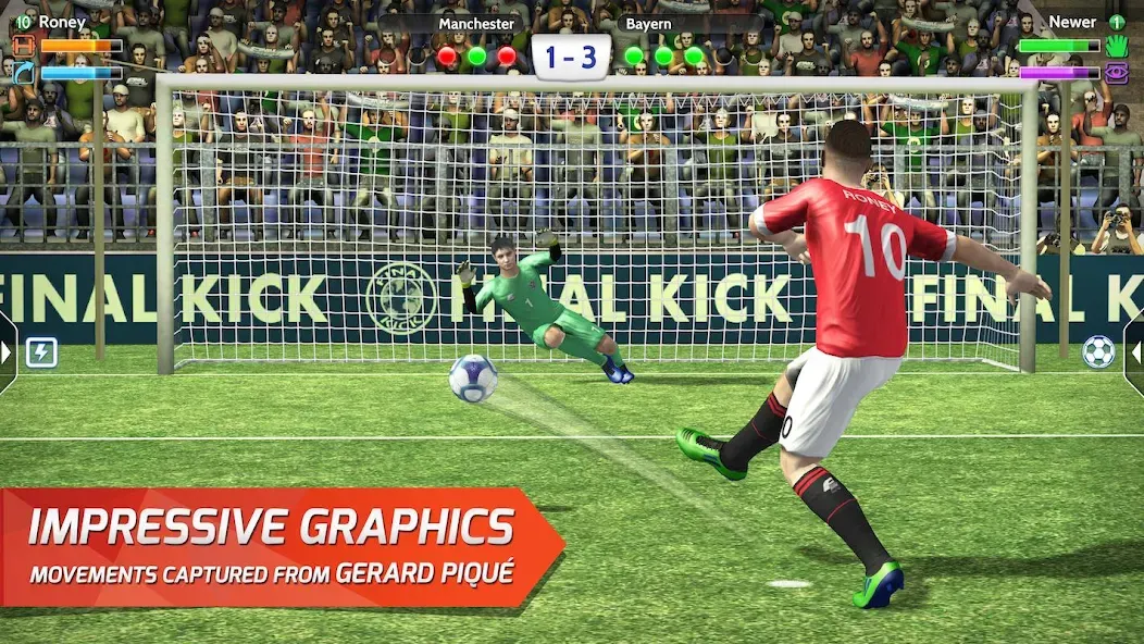 Final Kick: Online Soccer [MOD: безлимитные деньги и все команды] Screenshot 1