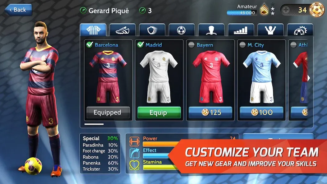 Final Kick: Online Soccer [MOD: безлимитные деньги и все команды] Screenshot 5