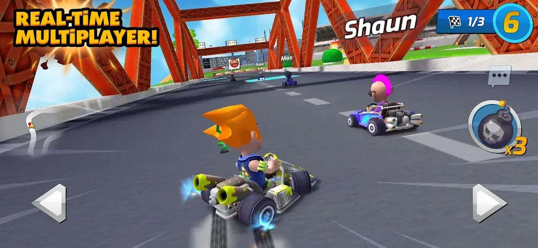 Boom Karts Multiplayer Racing [MOD: безлимитные деньги и все машины открыты] Screenshot 1