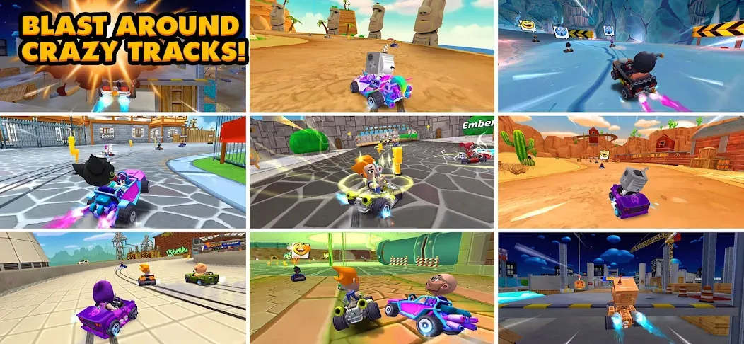 Boom Karts Multiplayer Racing [MOD: безлимитные деньги и все машины открыты] Screenshot 5