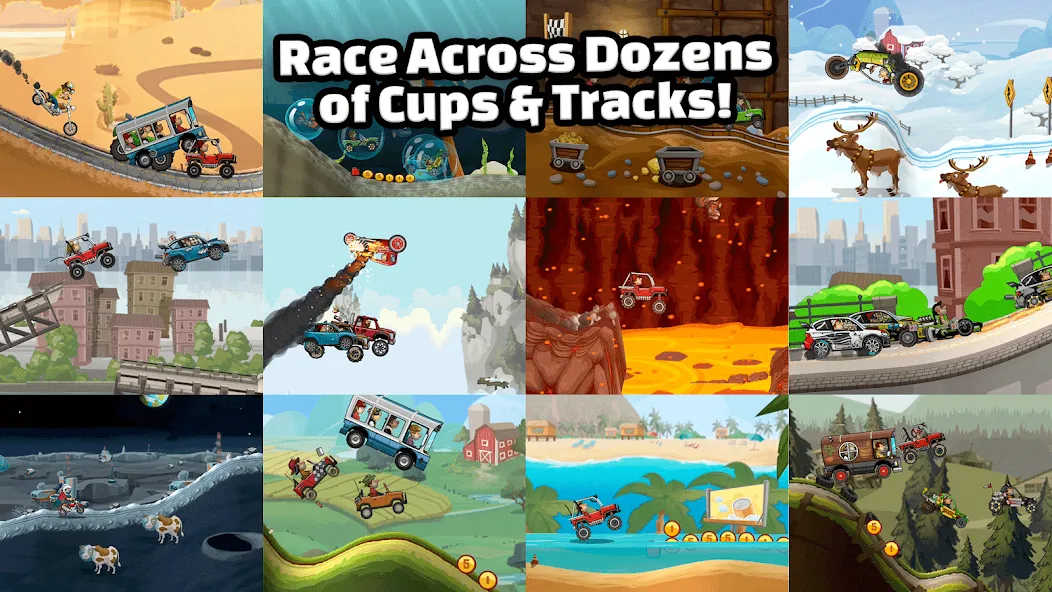 Hill Climb Racing 2 [MOD: безлимитные монеты и топливо] Screenshot 2