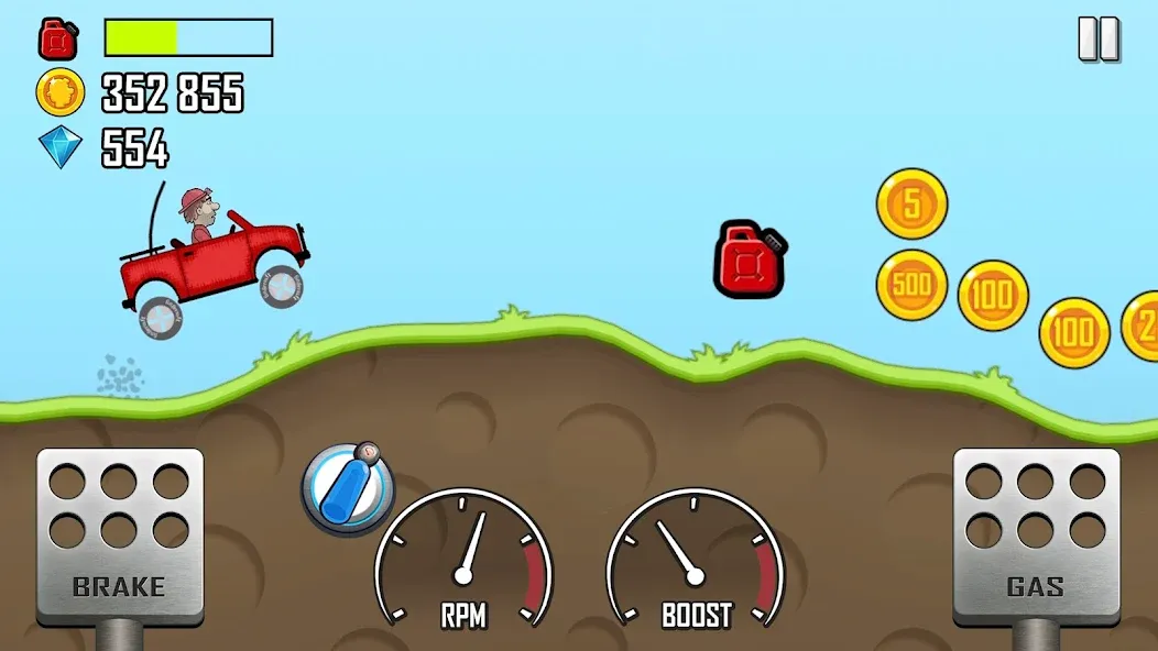 Hill Climb Racing [MOD: безлимитные деньги и топливо] Screenshot 1