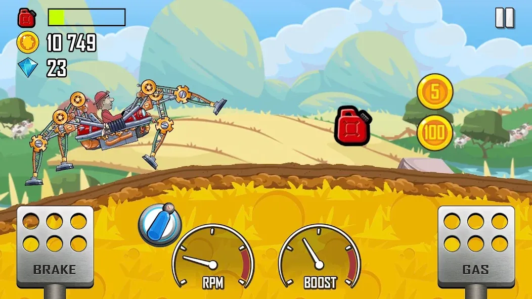 Hill Climb Racing [MOD: безлимитные деньги и топливо] Screenshot 2