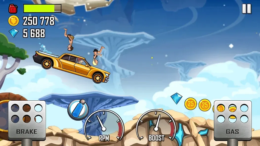 Hill Climb Racing [MOD: безлимитные деньги и топливо] Screenshot 3