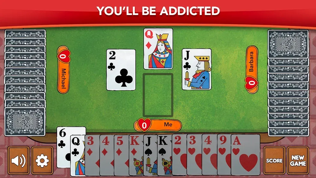 Hearts - Card Game Classic [MOD: без рекламы и открыты все уровни] Screenshot 5