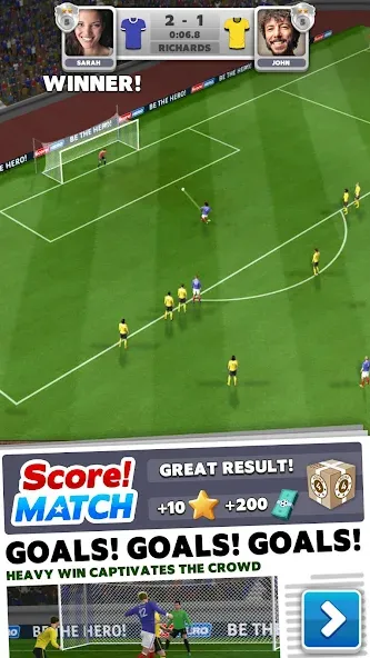 Score! Match - PvP Soccer [MOD: безлимитные деньги и усиленные игроки] Screenshot 1