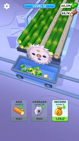 Idle Cutter: Wood Slice [MOD: много денег и все уровни открыты] Screenshot 4