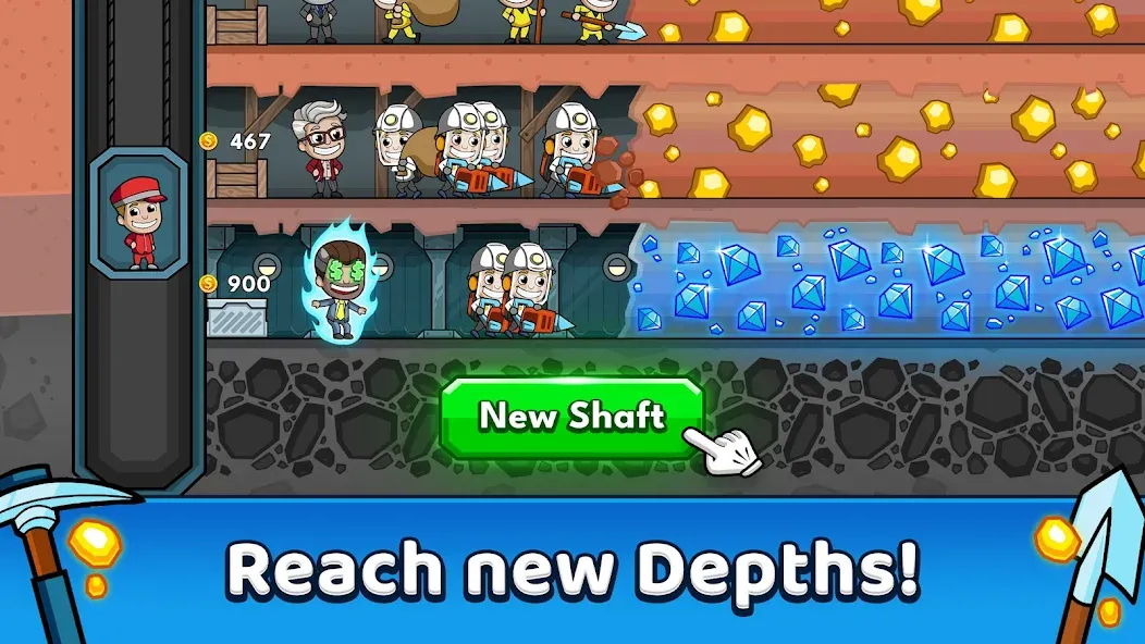 Idle Miner Tycoon: Gold Games [MOD: безлимитные деньги и много золота] Screenshot 3