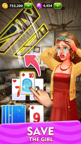 Solitaire Tripeaks Home: Merge [MOD: без рекламы и много монет] Screenshot 1