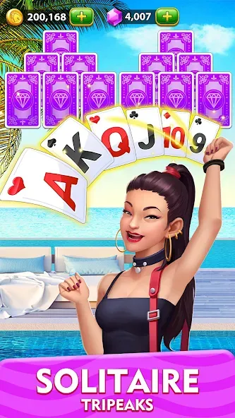 Solitaire Tripeaks Home: Merge [MOD: без рекламы и много монет] Screenshot 5