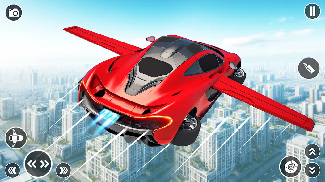 Flying Car Robot Shooting Game [MOD: безлимитные деньги и оружие] Screenshot 1