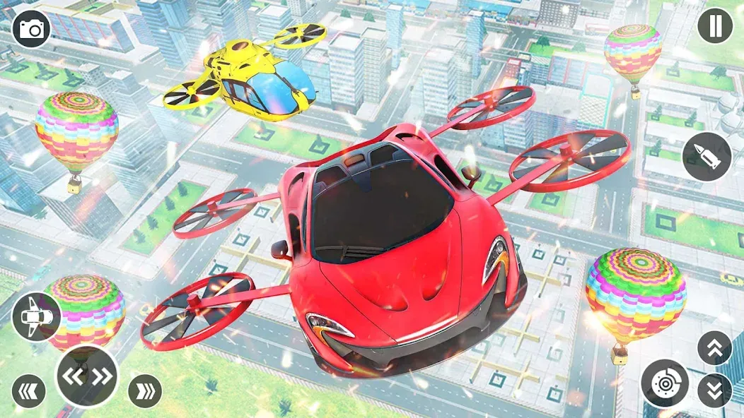 Flying Car Robot Shooting Game [MOD: безлимитные деньги и оружие] Screenshot 5