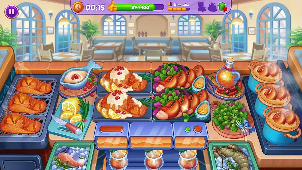 Cooking Crush - Cooking Game [MOD: безлимитные монеты и энергия] Screenshot 2