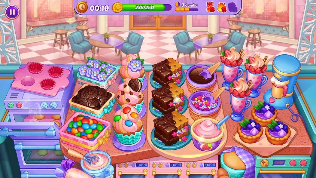Cooking Crush - Cooking Game [MOD: безлимитные монеты и энергия] Screenshot 3