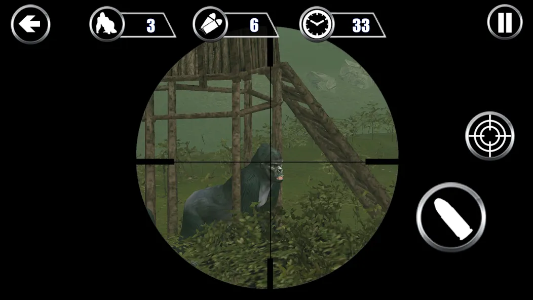 Gorilla Hunter: Hunting games [MOD: безлимитные патроны и мощное оружие] Screenshot 1
