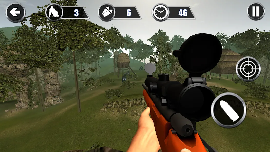 Gorilla Hunter: Hunting games [MOD: безлимитные патроны и мощное оружие] Screenshot 3