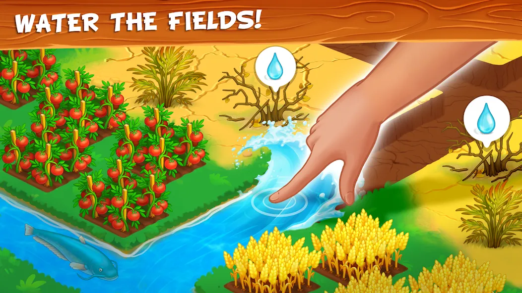 Farm Town - Family Farming Day [MOD: безлимитные монеты и ресурсы] Screenshot 1