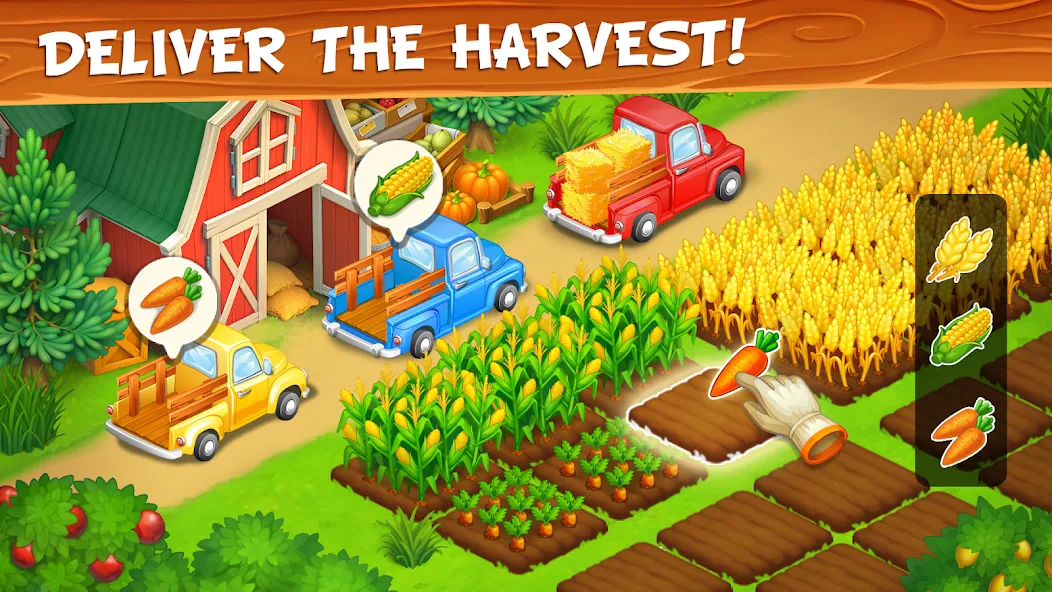 Farm Town - Family Farming Day [MOD: безлимитные монеты и ресурсы] Screenshot 2