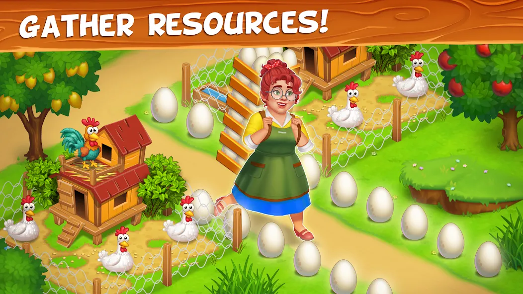 Farm Town - Family Farming Day [MOD: безлимитные монеты и ресурсы] Screenshot 3