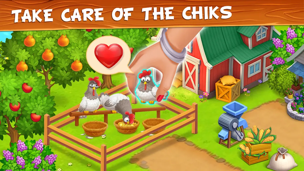 Farm Town - Family Farming Day [MOD: безлимитные монеты и ресурсы] Screenshot 4