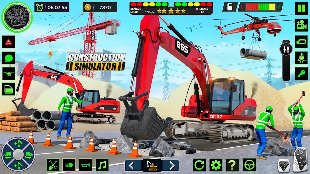 Real Road Construction Games [MOD: безлимитные деньги и техника] Screenshot 5