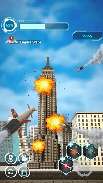 City Demolish: Rocket Smash! [MOD: безлимитные ракеты и разрушения] Screenshot 1