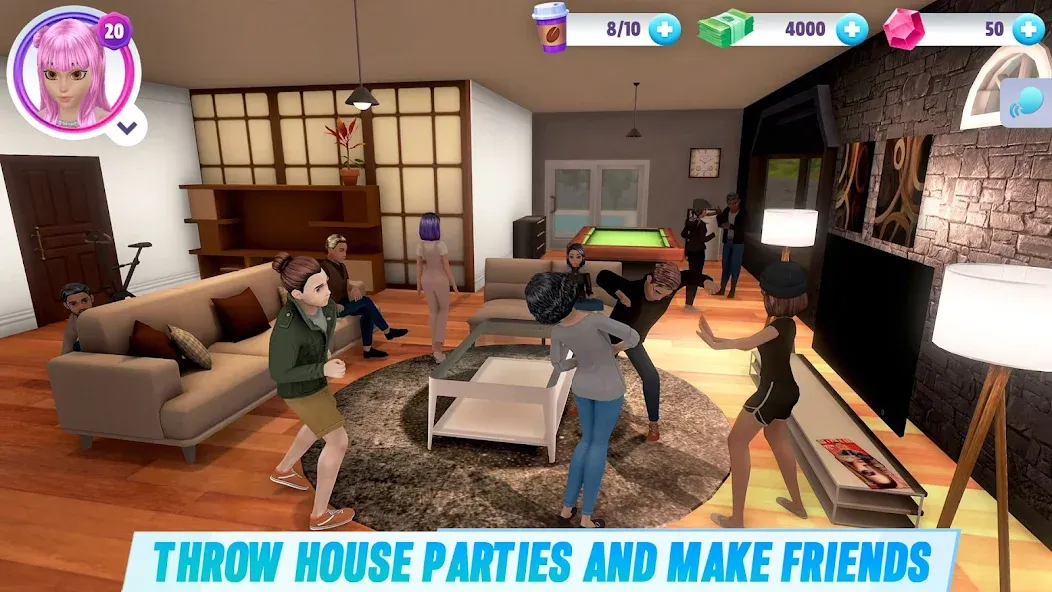 Virtual Sim Story: Home &amp; Life [MOD: безлимитные деньги и ресурсы] Screenshot 1