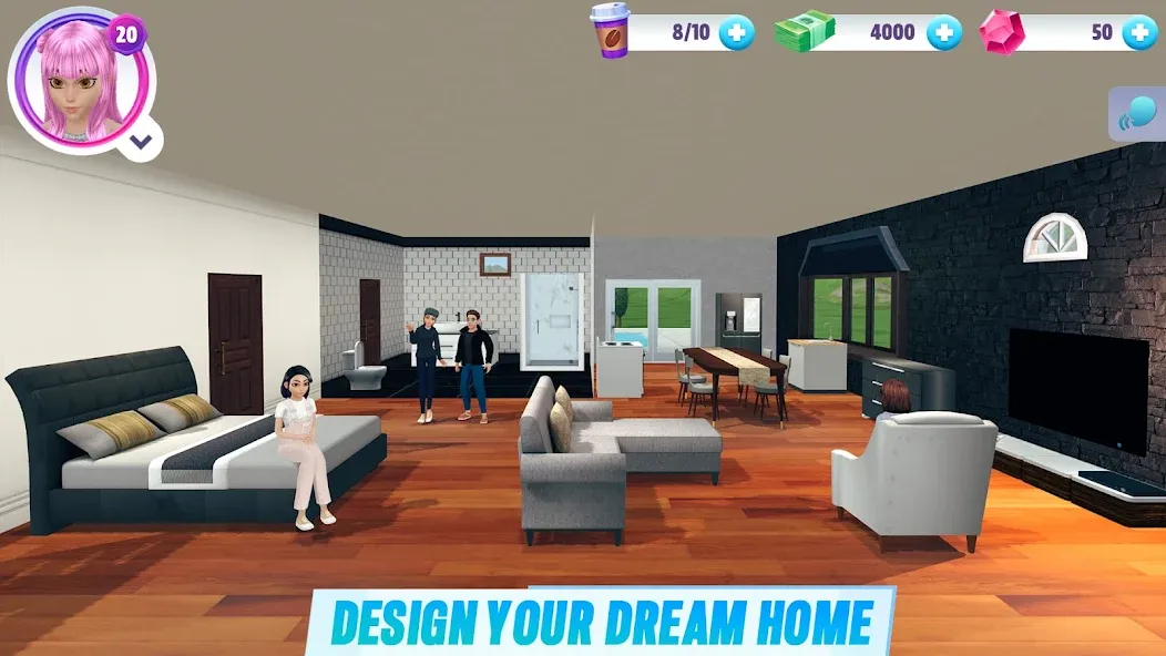 Virtual Sim Story: Home &amp; Life [MOD: безлимитные деньги и ресурсы] Screenshot 2