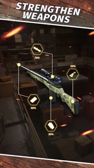 Sniper Shooting : 3D Gun Game [MOD: безлимитные деньги и оружие] Screenshot 1