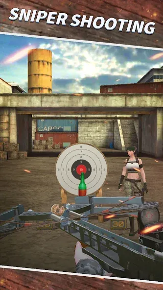 Sniper Shooting : 3D Gun Game [MOD: безлимитные деньги и оружие] Screenshot 2