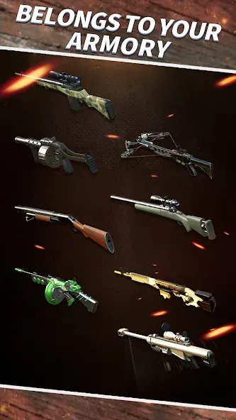 Sniper Shooting : 3D Gun Game [MOD: безлимитные деньги и оружие] Screenshot 3
