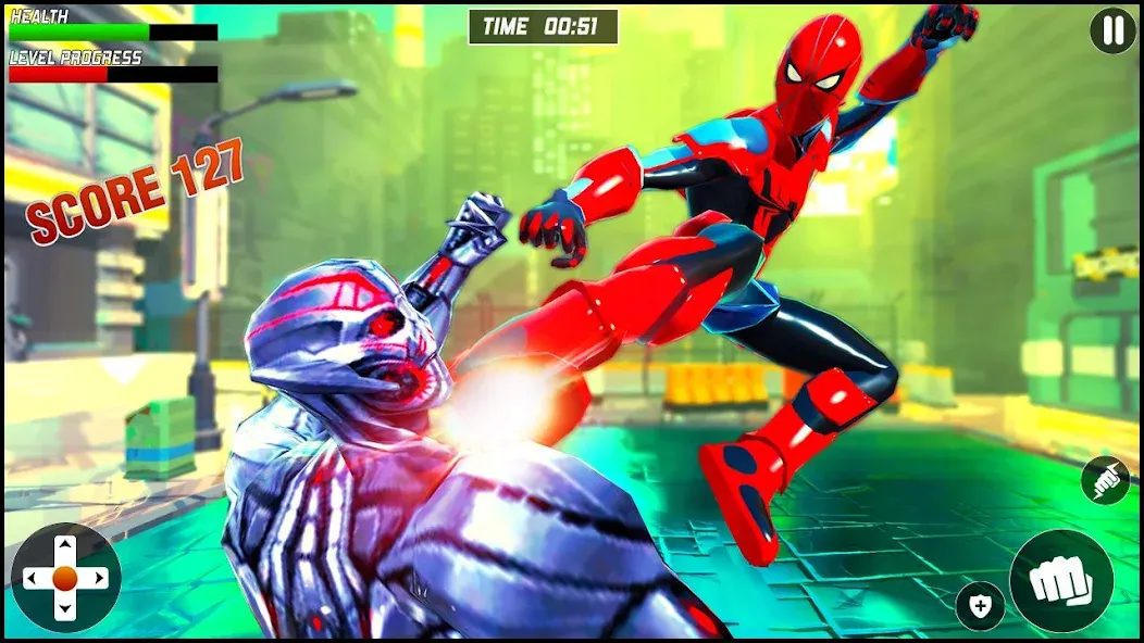 Strange Robot Spider hero Game [MOD: неограниченные деньги и все уровни] Screenshot 3
