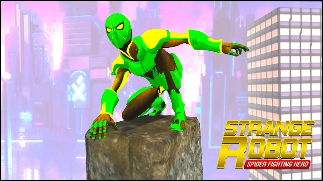 Strange Robot Spider hero Game [MOD: неограниченные деньги и все уровни] Screenshot 5