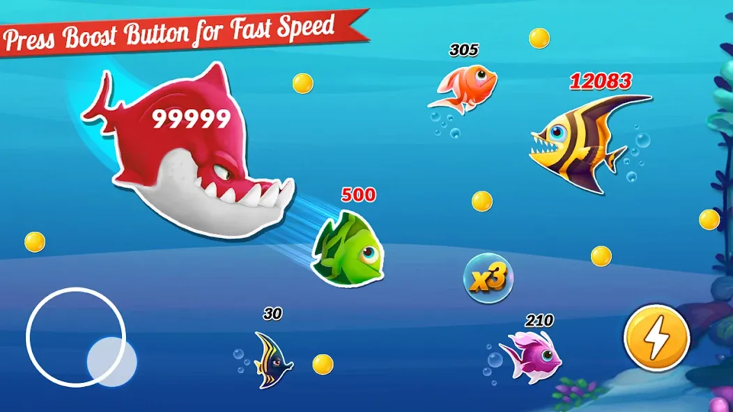 Fish.IO Fish Games Shark Games [MOD: безлимитные монеты и алмазы] Screenshot 1
