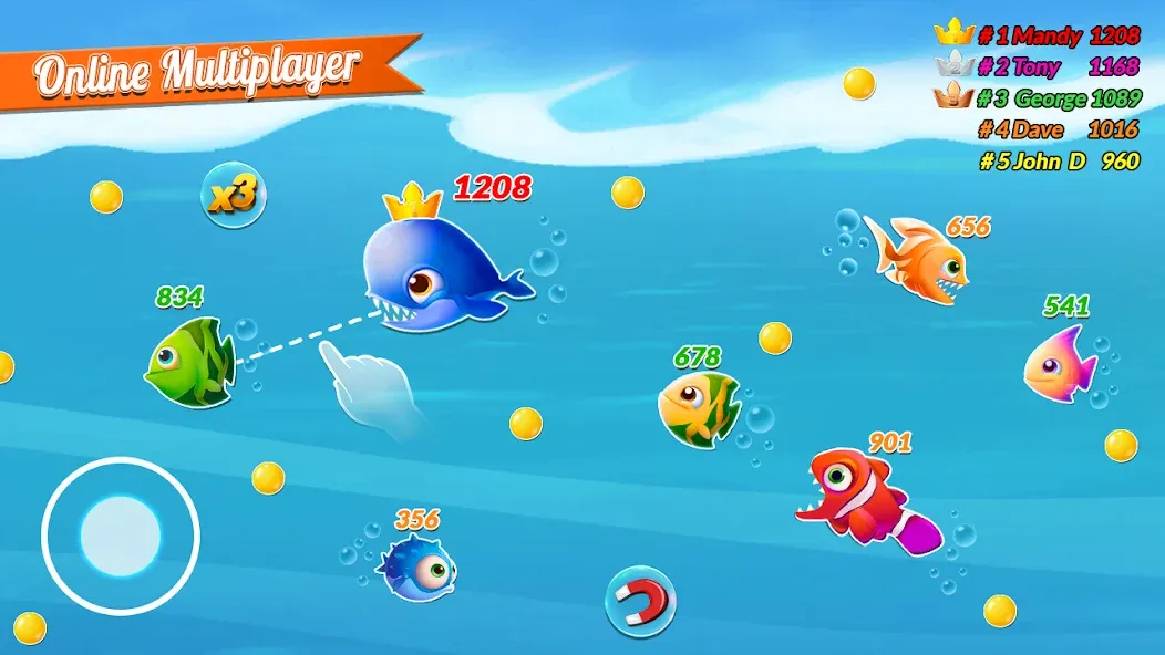 Fish.IO Fish Games Shark Games [MOD: безлимитные монеты и алмазы] Screenshot 2