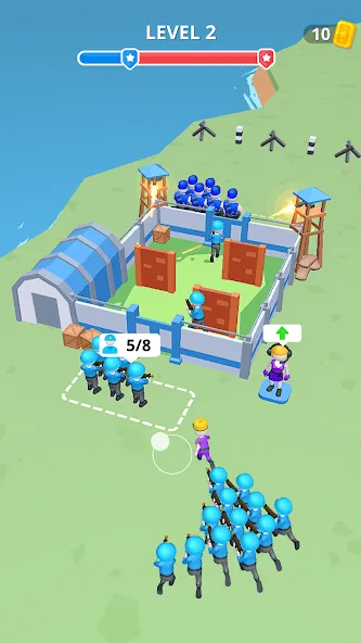 Army War Camp—Battle Game [MOD: безлимитные ресурсы и усиленная армия] Screenshot 2