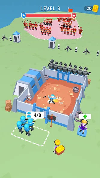 Army War Camp—Battle Game [MOD: безлимитные ресурсы и усиленная армия] Screenshot 3