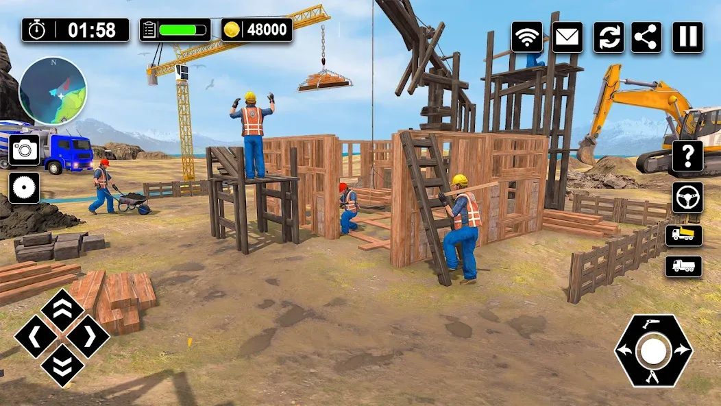 Wood House Construction Game [MOD: все материалы и ресурсы доступны] Screenshot 2