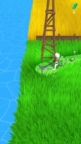Stone Grass: Mowing Simulator [MOD: безлимитные деньги и улучшения] Screenshot 1