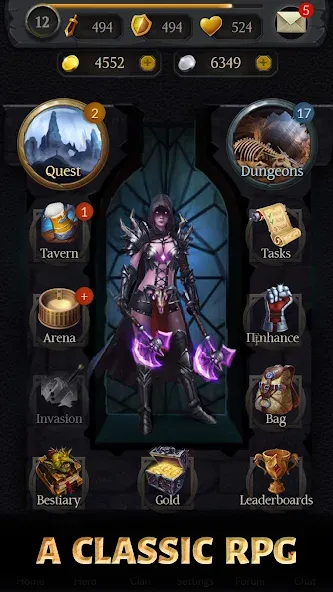 Age of Revenge: Turn Based RPG [MOD: безлимитные деньги и ресурсы] Screenshot 1