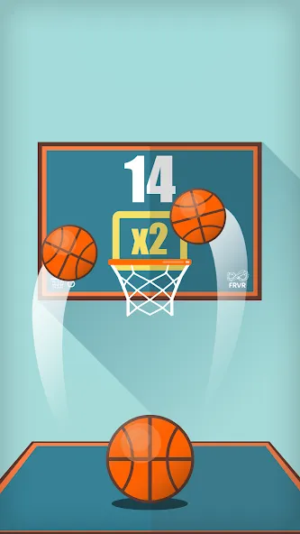 Basketball FRVR - Dunk Shoot [MOD: безлимитные монеты и открытые уровни] Screenshot 1
